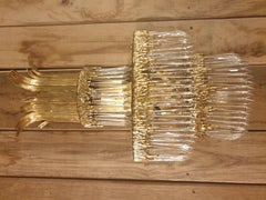 Siglo XIX Lámpara de pared Wien de 4 luces en acabado bronce antiguo