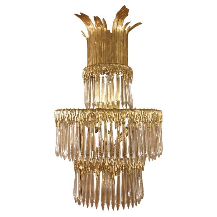 19th Century 4 lights Wien Wall Lamp in antique bronze finish