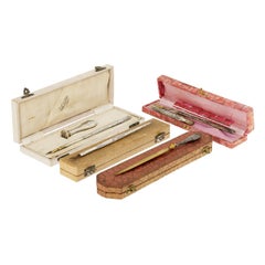 19th Century - 4 Silver Sets of Desk Accessories