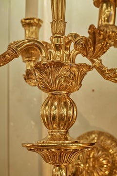 19th Century 5 lights Ermitage Wall Lamp in antique bronze finish