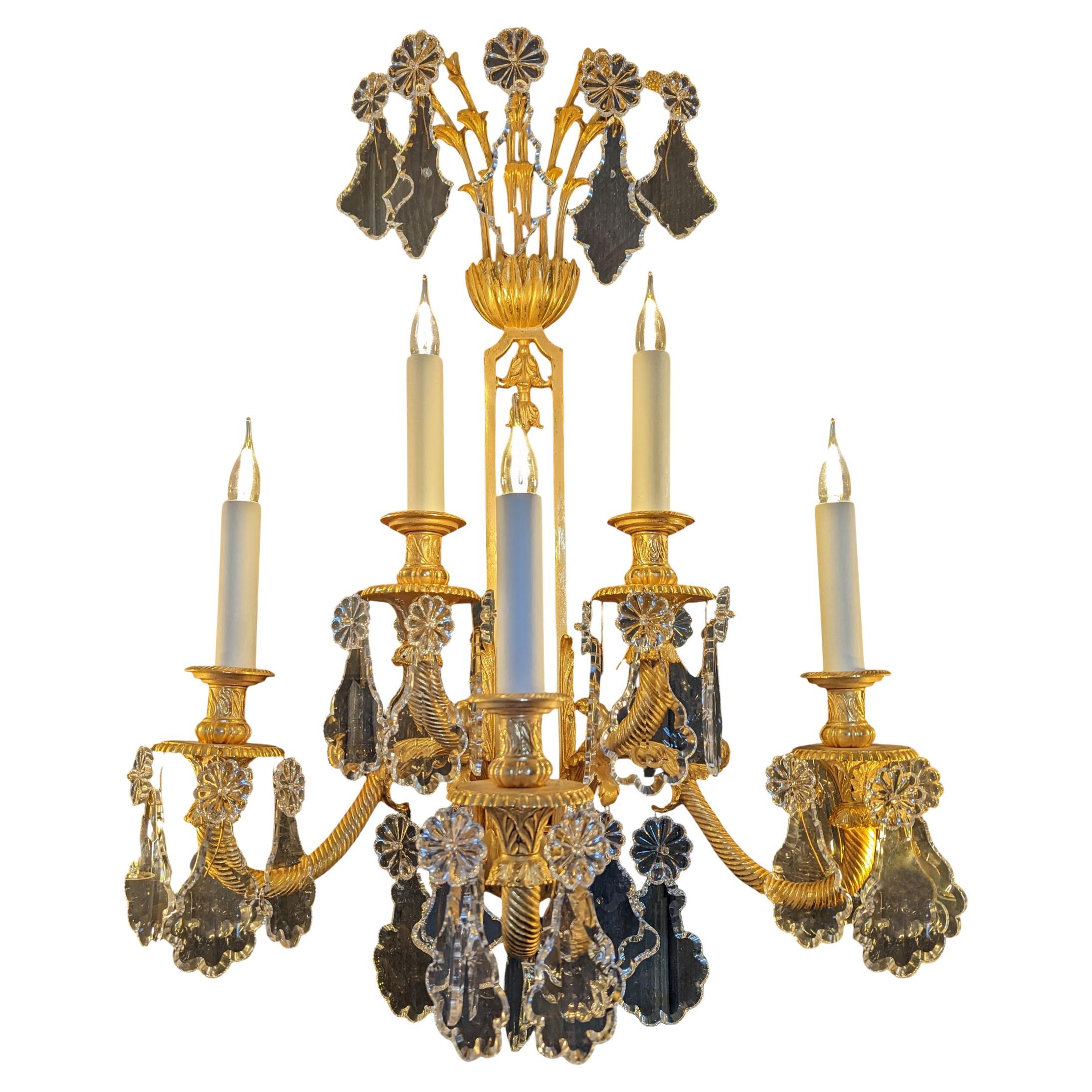 19th Century 5 lights Garnier Wall Lamp in gold M finish