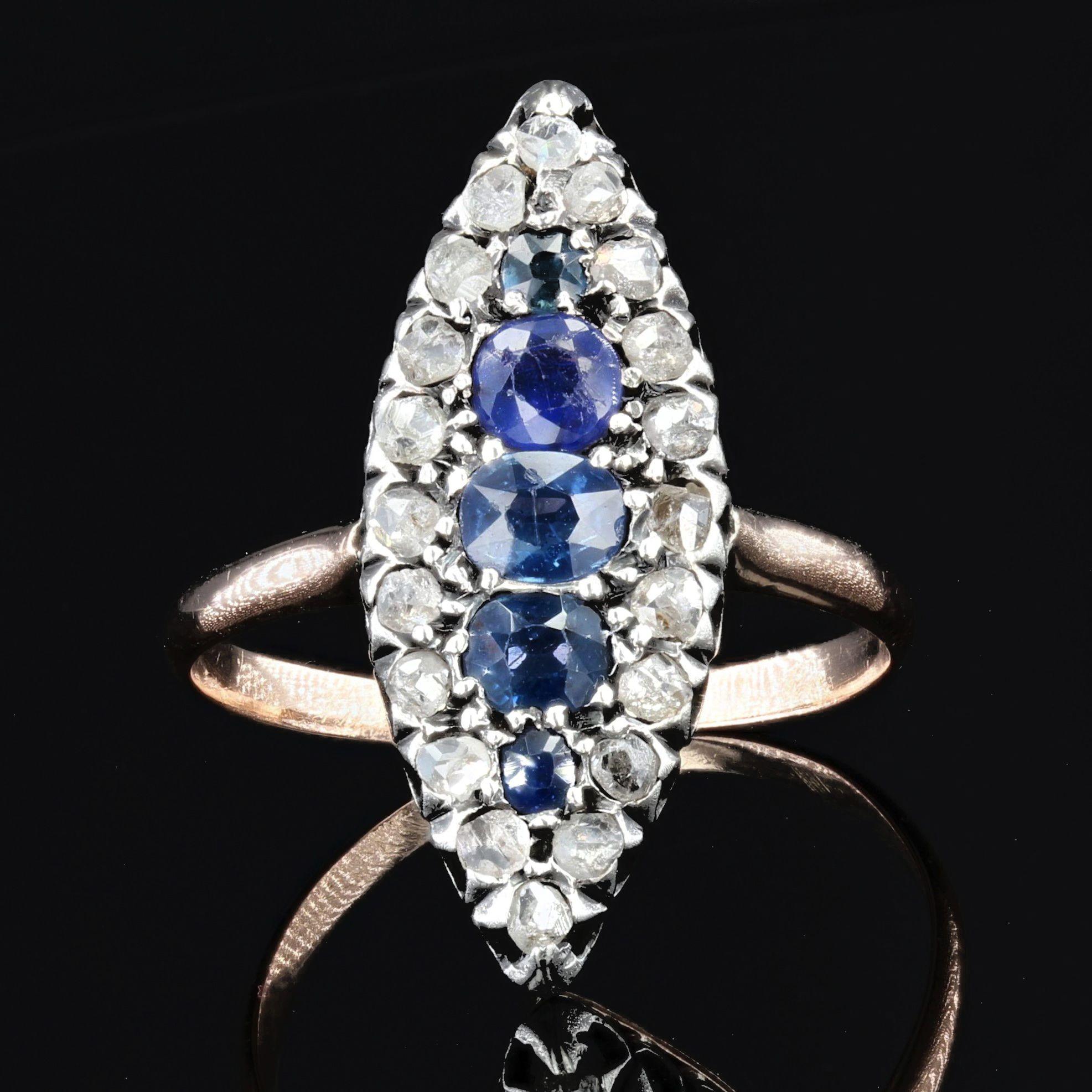 bague marquise or 18 carats