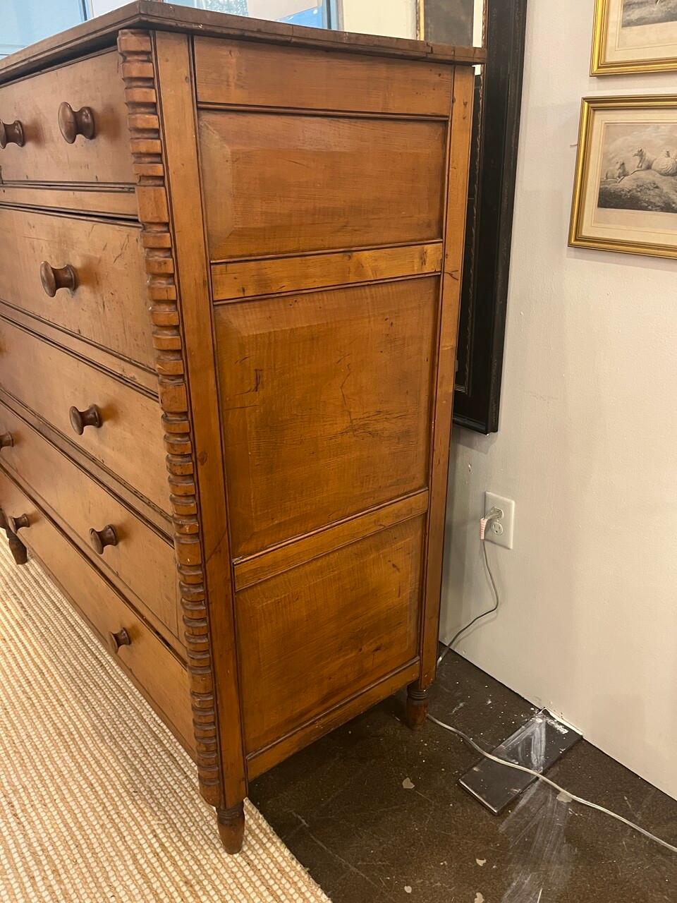 French 19th Century 6 Drawer Cedar Chest Of Drawers