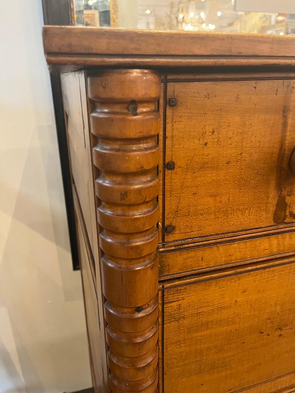 19th Century 6 Drawer Cedar Chest Of Drawers In Good Condition In Houston, TX