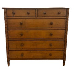 Antique 19th Century 6 Drawer Cedar Chest Of Drawers