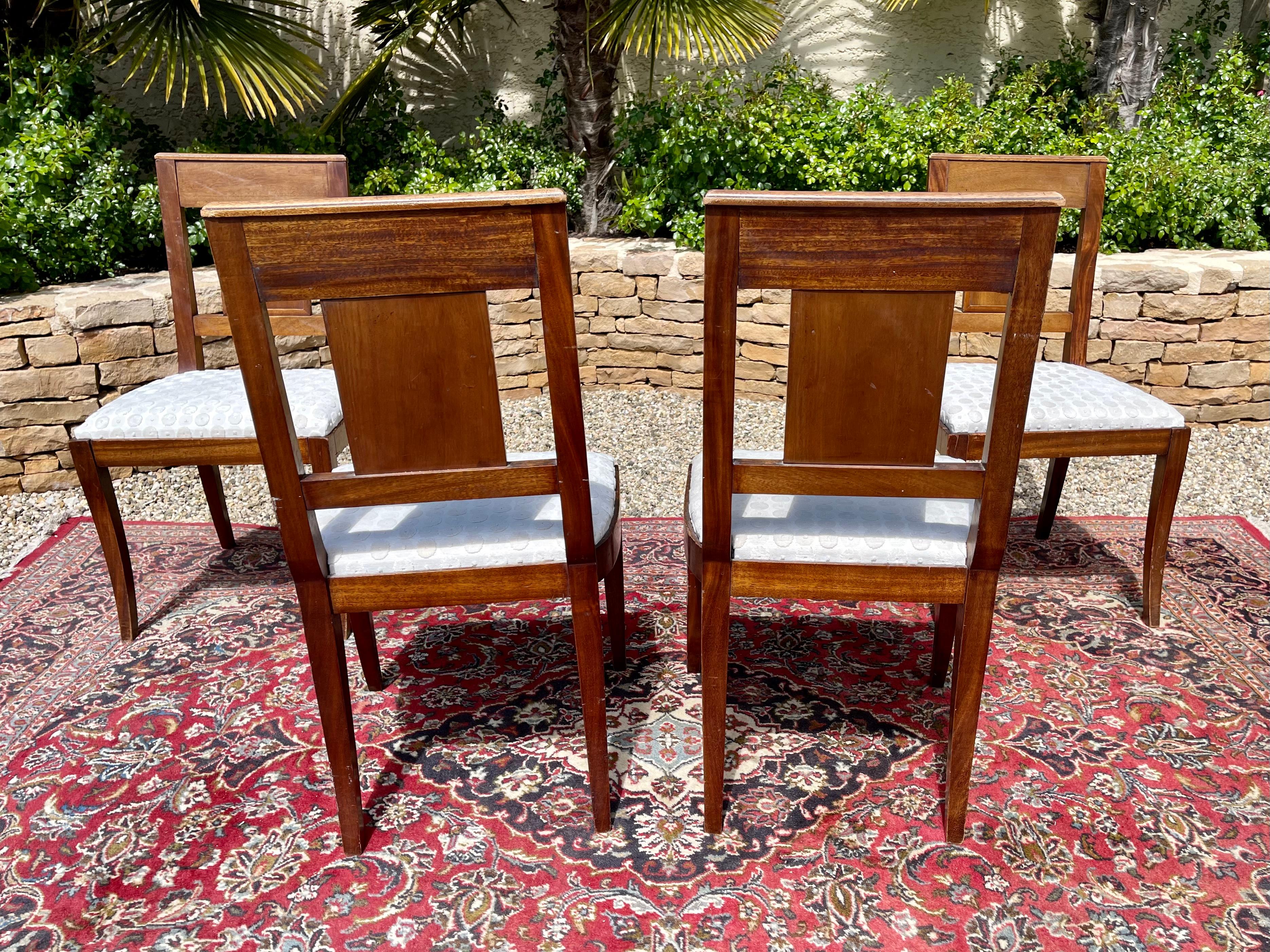 19th Century, 6 Mahogany Chairs, Directoire Style For Sale 3