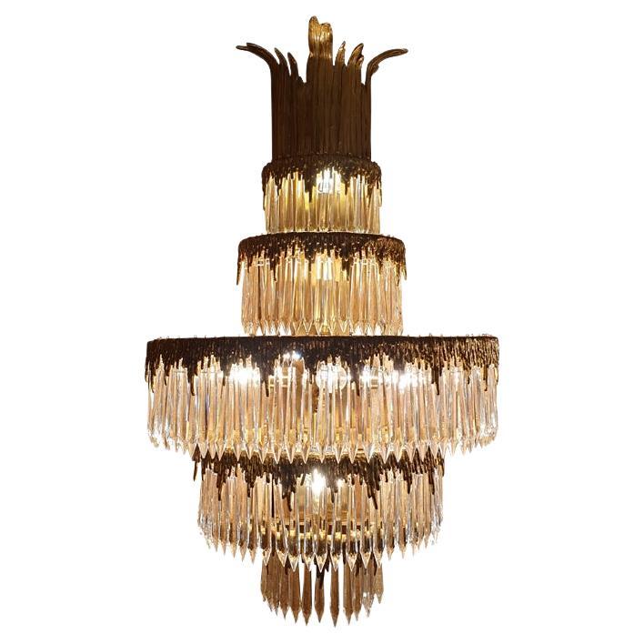 19th Century 7 lights Wien Wall Lamp in antique bronze finish