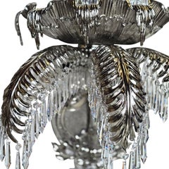 Siglo XIX Lámpara de pared Wien de 7 luces en acabado níquel