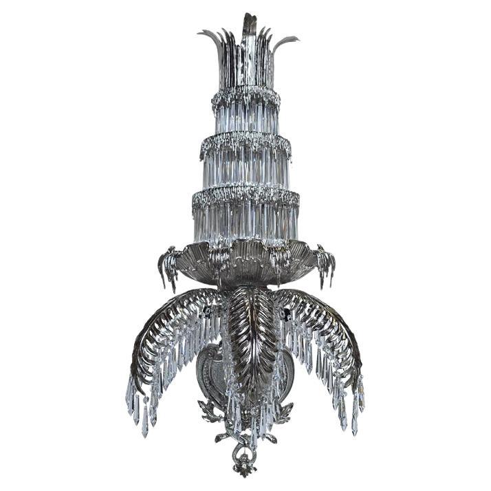 19th Century 7 lights Wien Wall Lamp in nickel finish