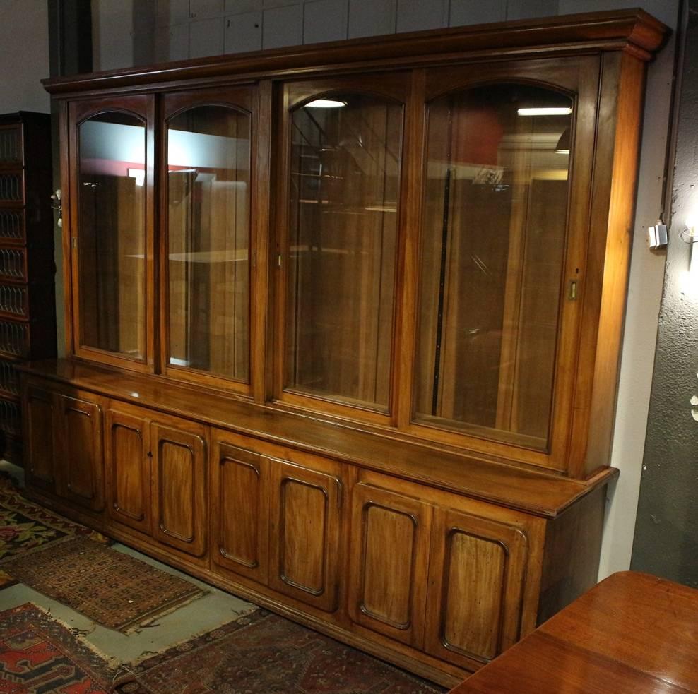 Victorian 19th Century Eight Doors Mahogany Bookcase
