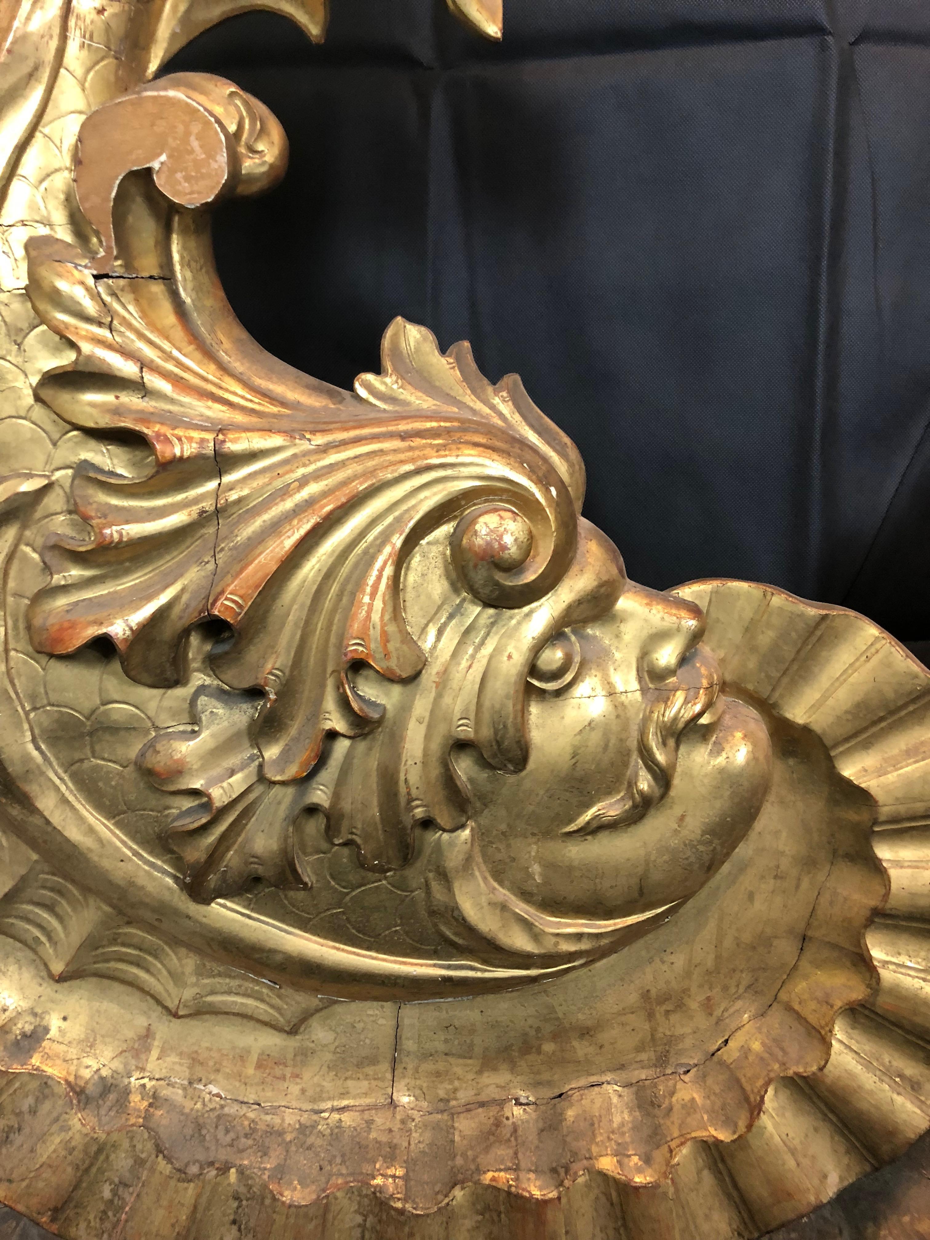 Mid-19th Century 19th Century a Decorative 19th Giltwood Frieze, Venice For Sale