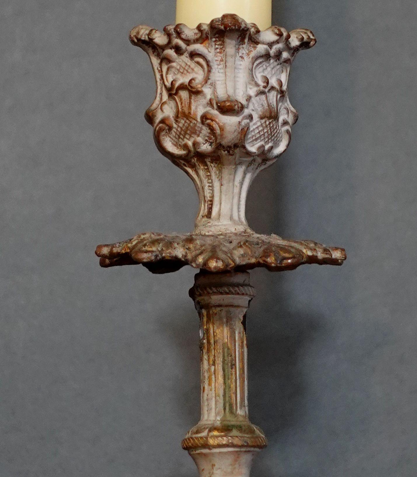 North American 19th Century a French Patinated Bronze Sculpture Candelabra Candleholder For Sale