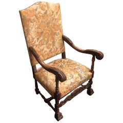 19th Century a Large 18th Century Armchair, Original Tapestry