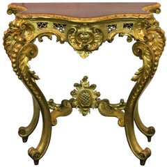 19th Century a Mid-19th Century Louis XV Style Console