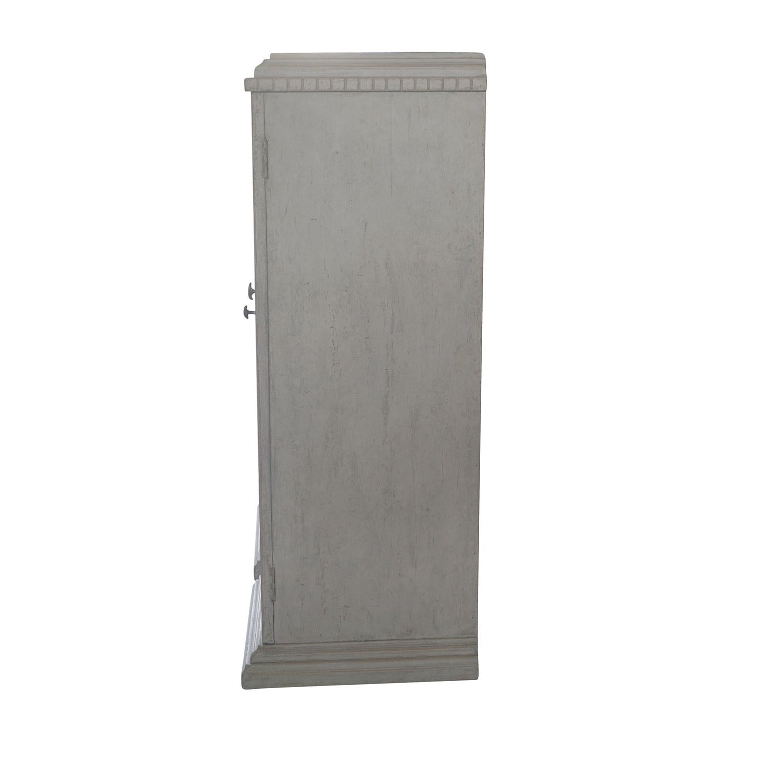 Hand-Painted 19th Century, a Pair of Gustavian Pedestal Cabinets