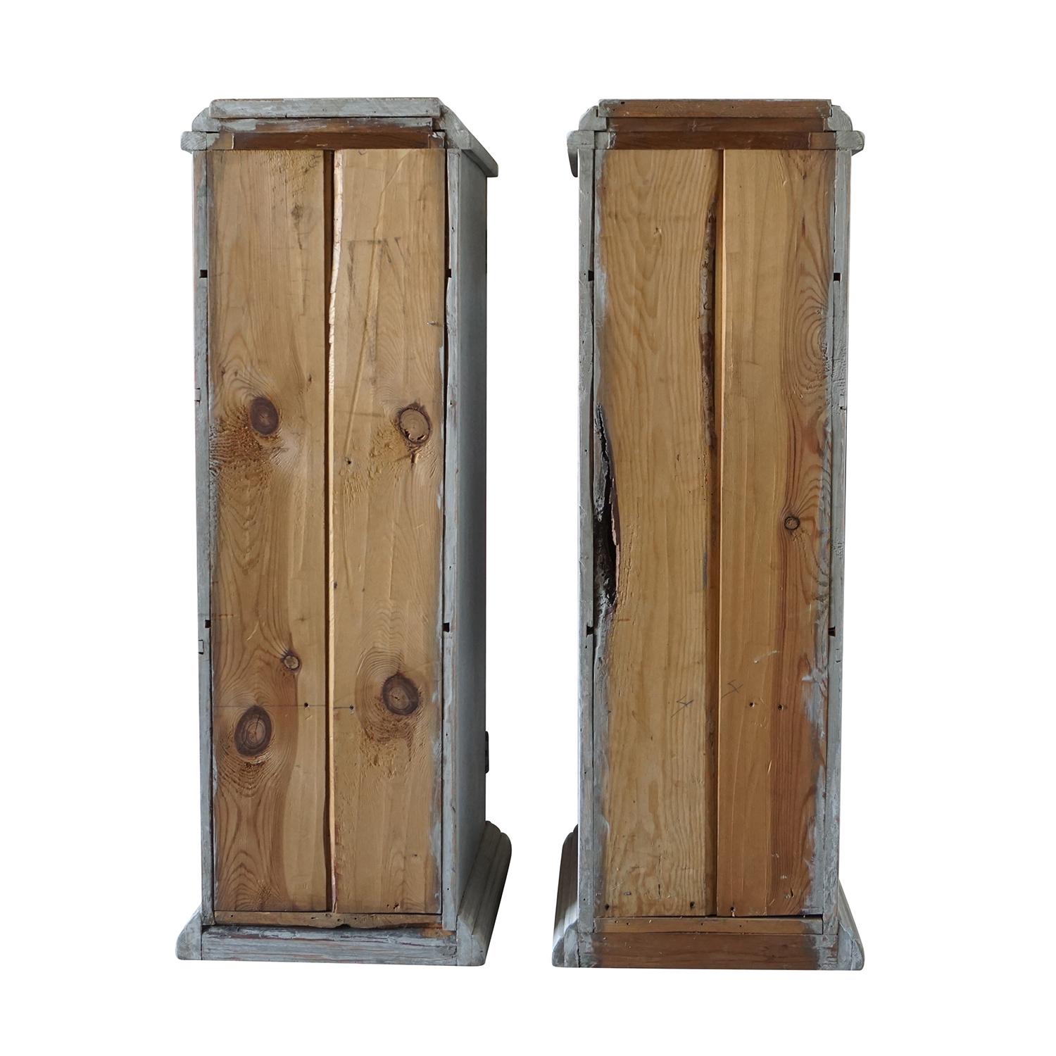 19th Century, a Pair of Gustavian Pedestal Cabinets 1