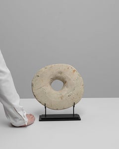 Scultura astratta del XIX secolo in marmo bianco crema, Francia