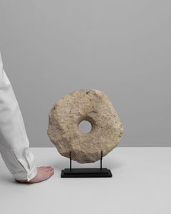 Sculpture abstraite du XIXe siècle en marbre blanc crème, France