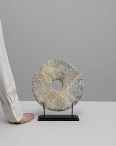 Scultura astratta del XIX secolo in marmo bianco crema, Francia