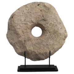 Sculpture abstraite du XIXe siècle en marbre blanc crème, France