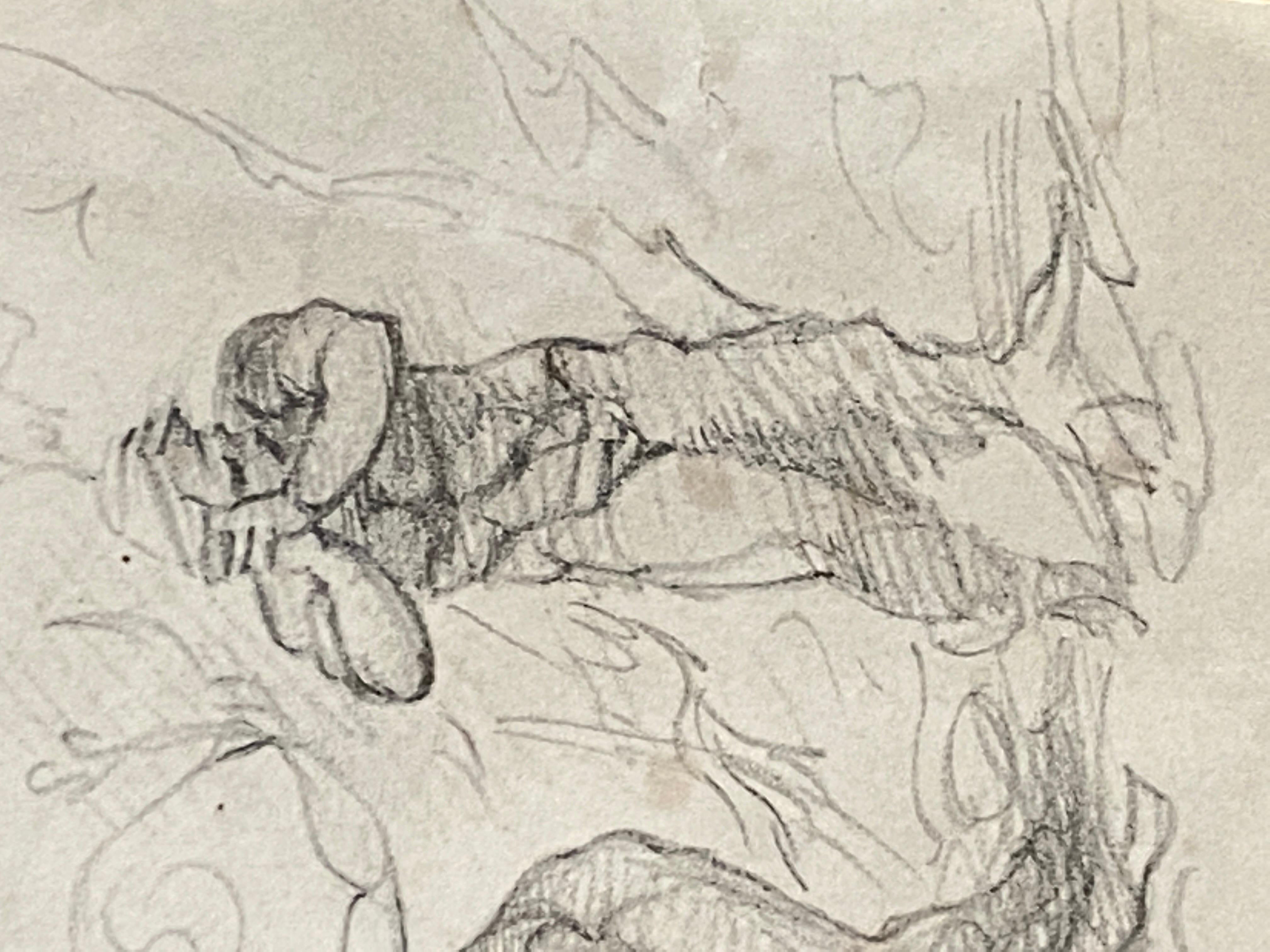 19th Century Academic Drawing, Representing a Miguel Angelo Scene For Sale 1