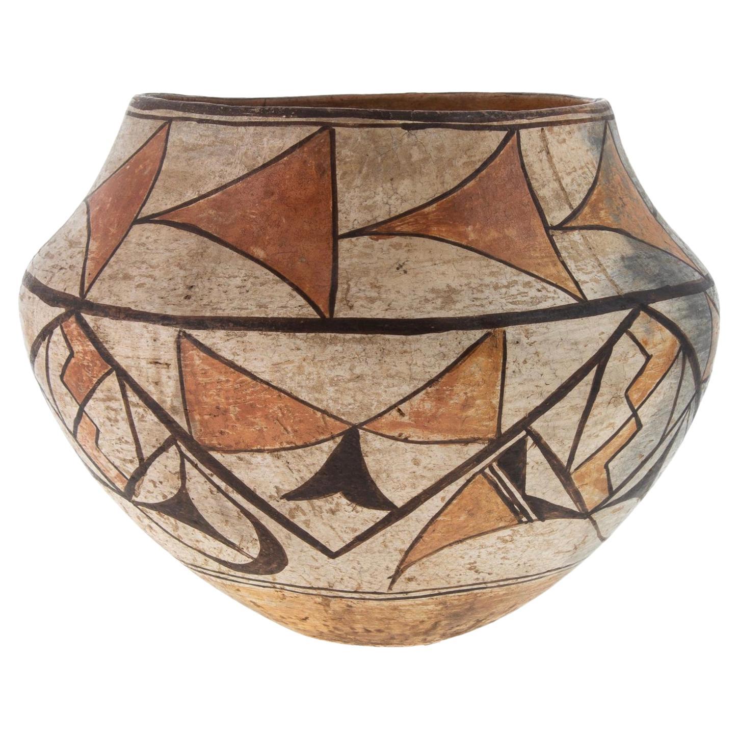 19th Century Acoma Pueblo Pottery Olla For Sale