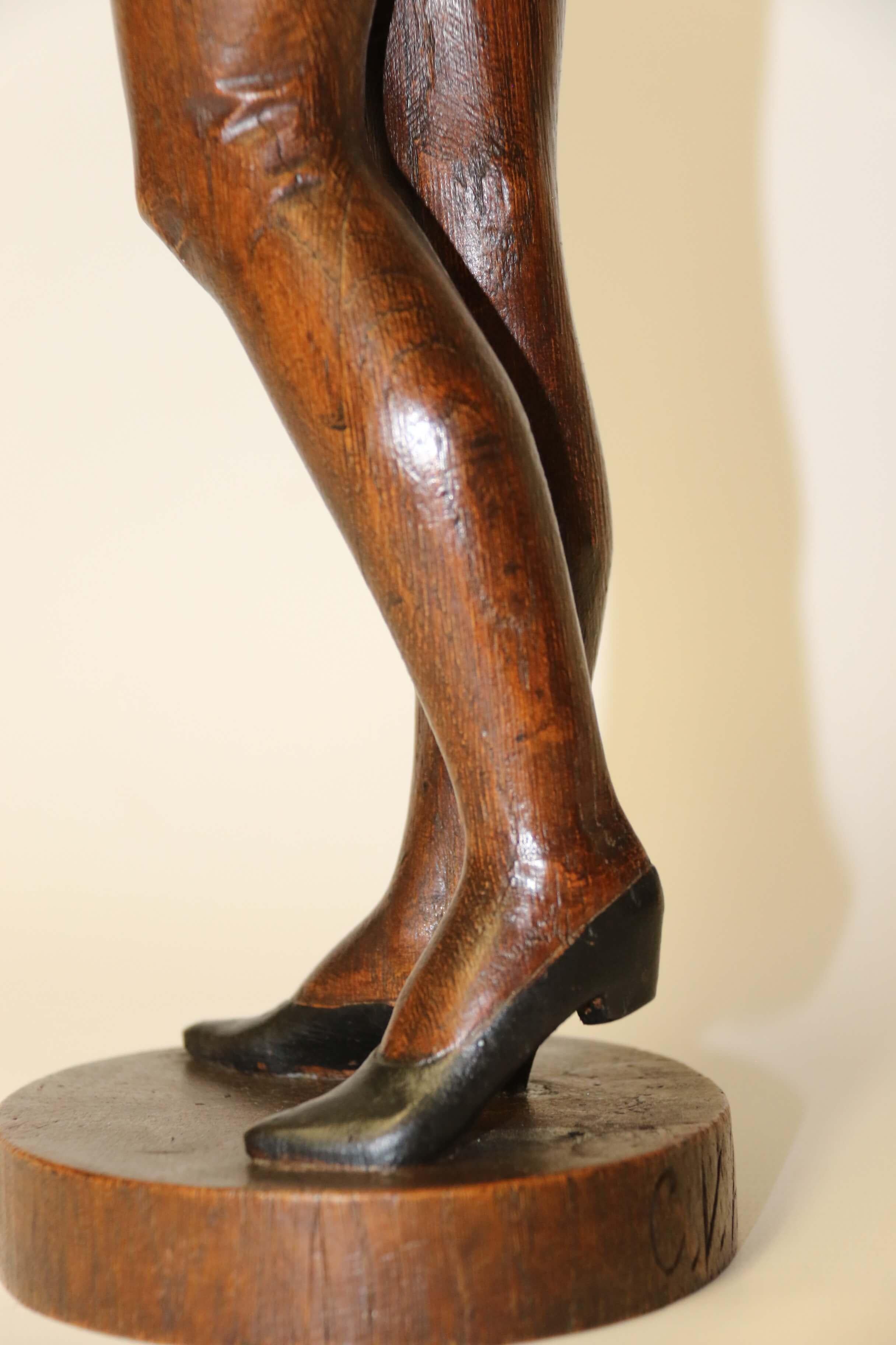 19th Century Actress Carved in Oak 5