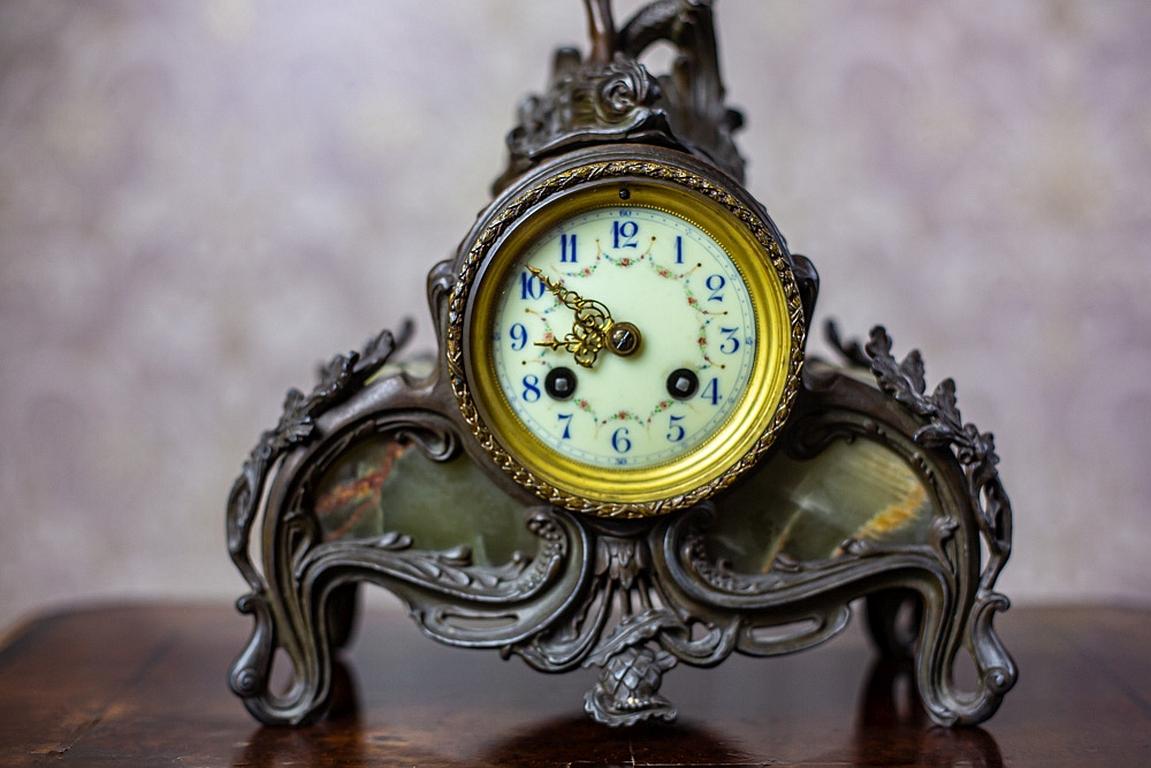 19th Century A.D. Mougin Mantel Clock In Good Condition In Opole, PL
