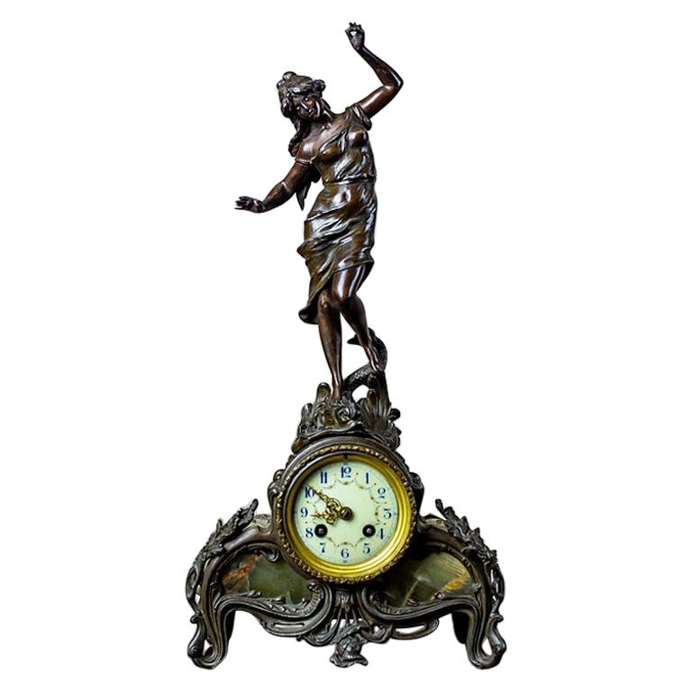 19th Century A.D. Mougin Mantel Clock