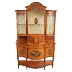 Meuble de service français du 19ème siècle en bois de citronnier de style Adam Vernis Martin