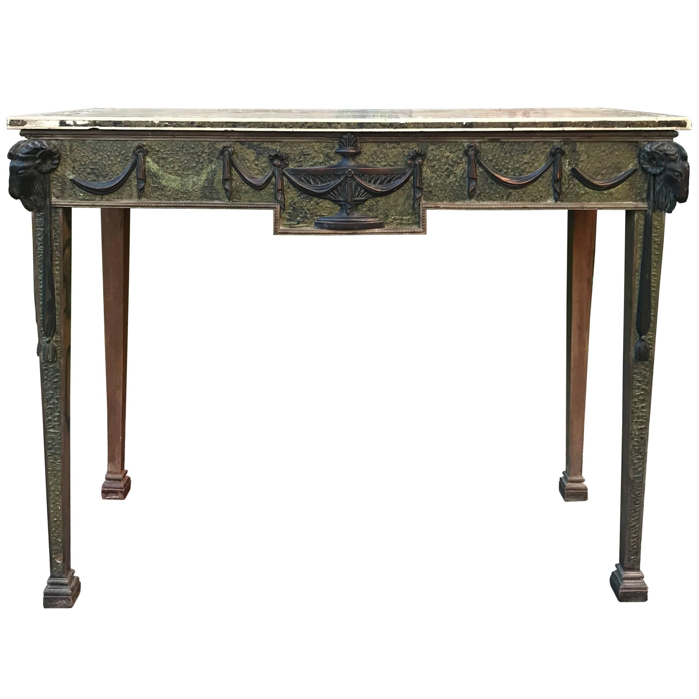 19th Century Adam Style Scagliola Console Table