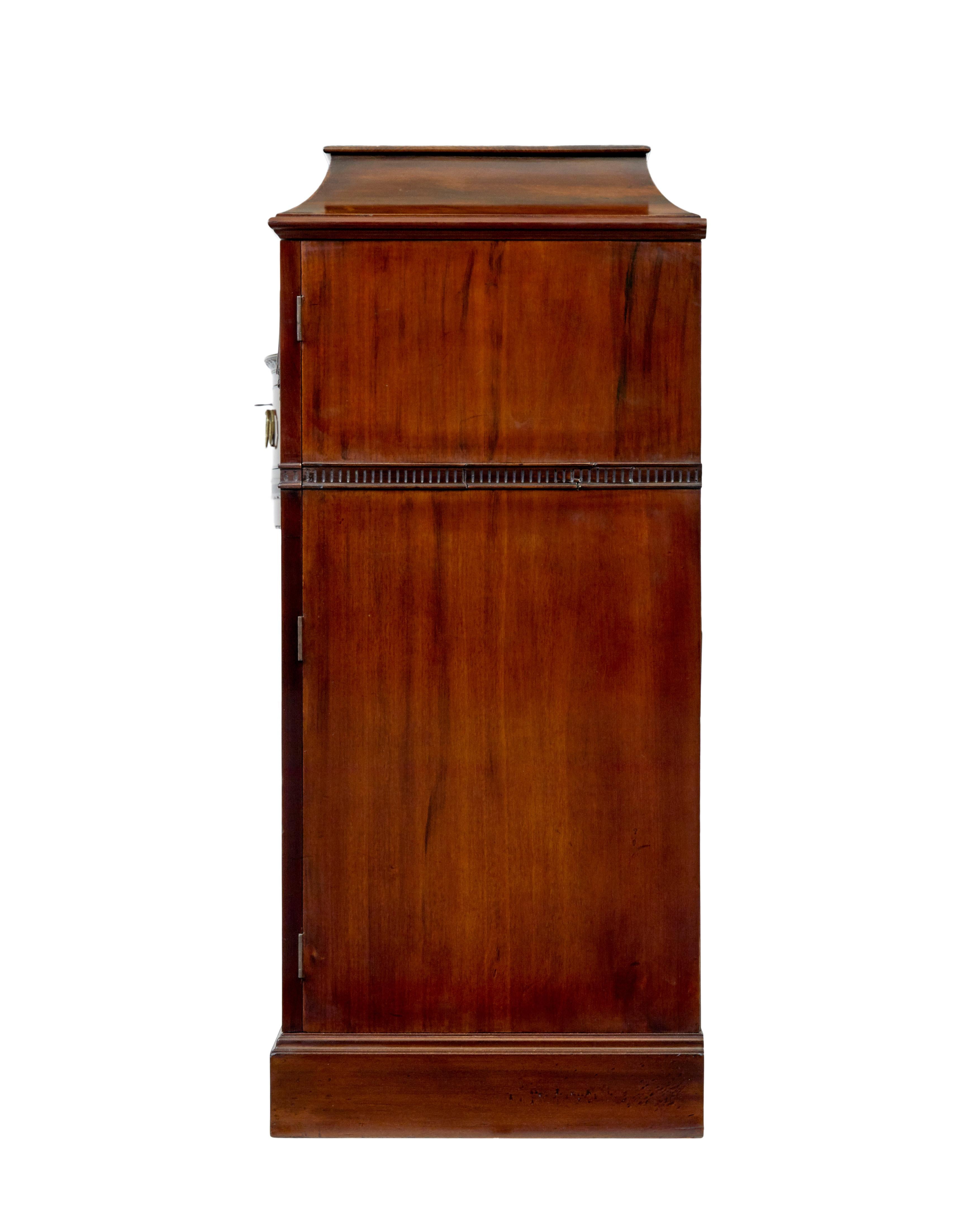 Mahogany 19th century Adams revival carved mahogany pedestal sideboard For Sale