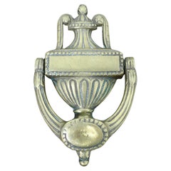 19th Century Adams Style Brass Urn and Cover Door Knocker