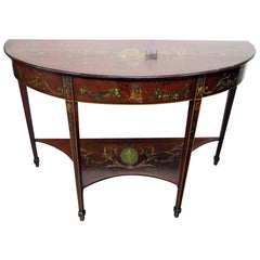 19th Century Adams Style Demilune Console Table