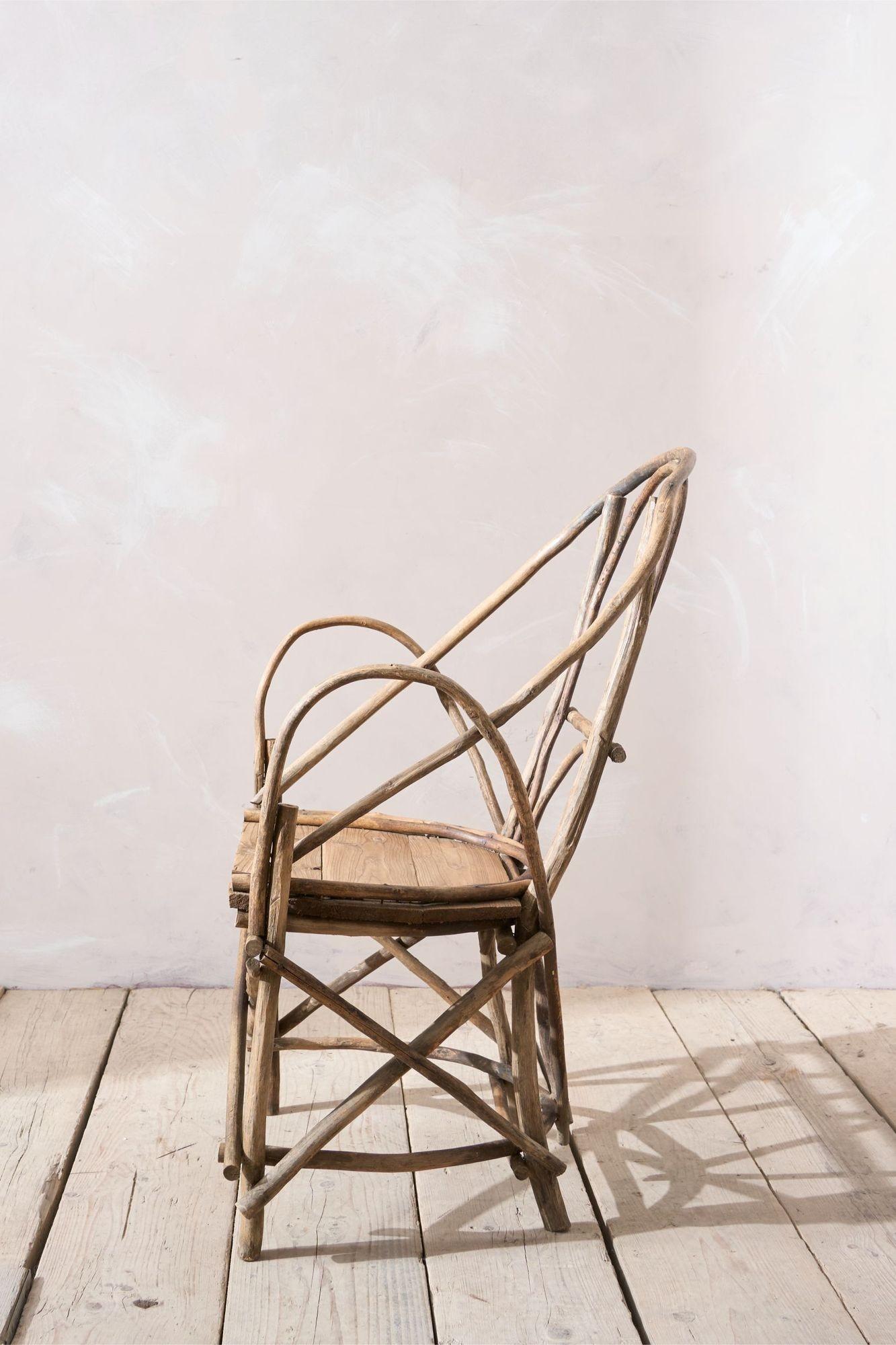 XIXe siècle Fauteuil bâton d'art populaire des Adirondacks du 19ème siècle en vente