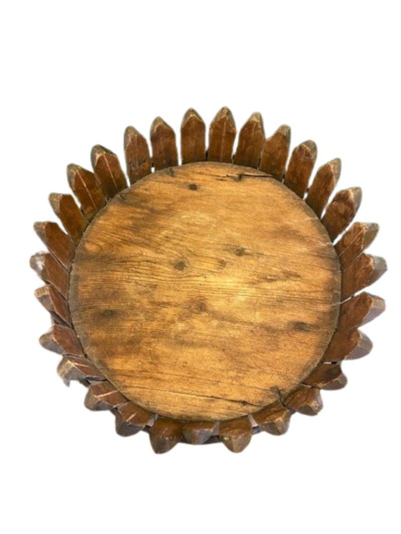 Hand-Carved 19th Century Adirondack Twig Fern Stand For Sale
