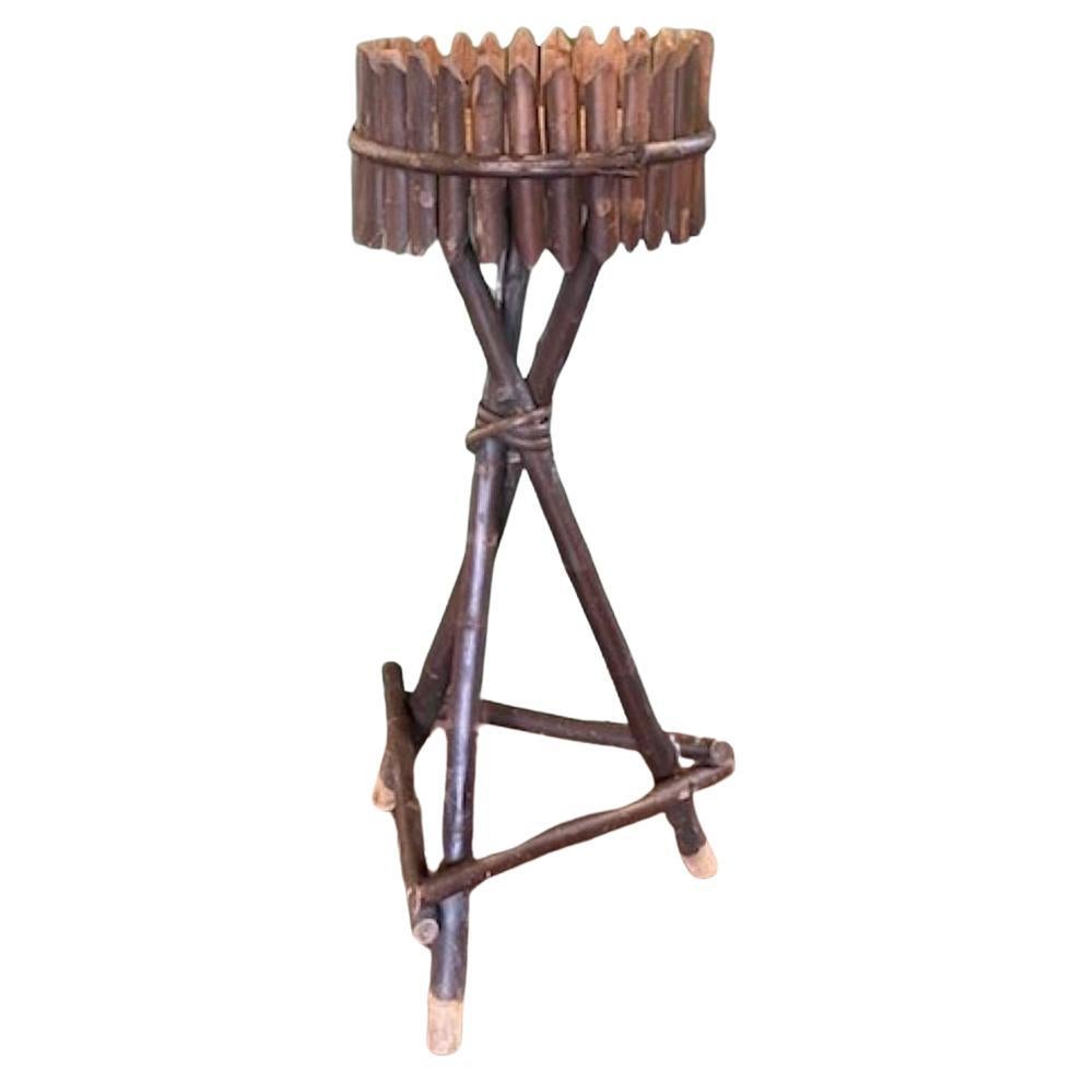 Soporte para helechos de ramitas Adirondack del siglo XIX