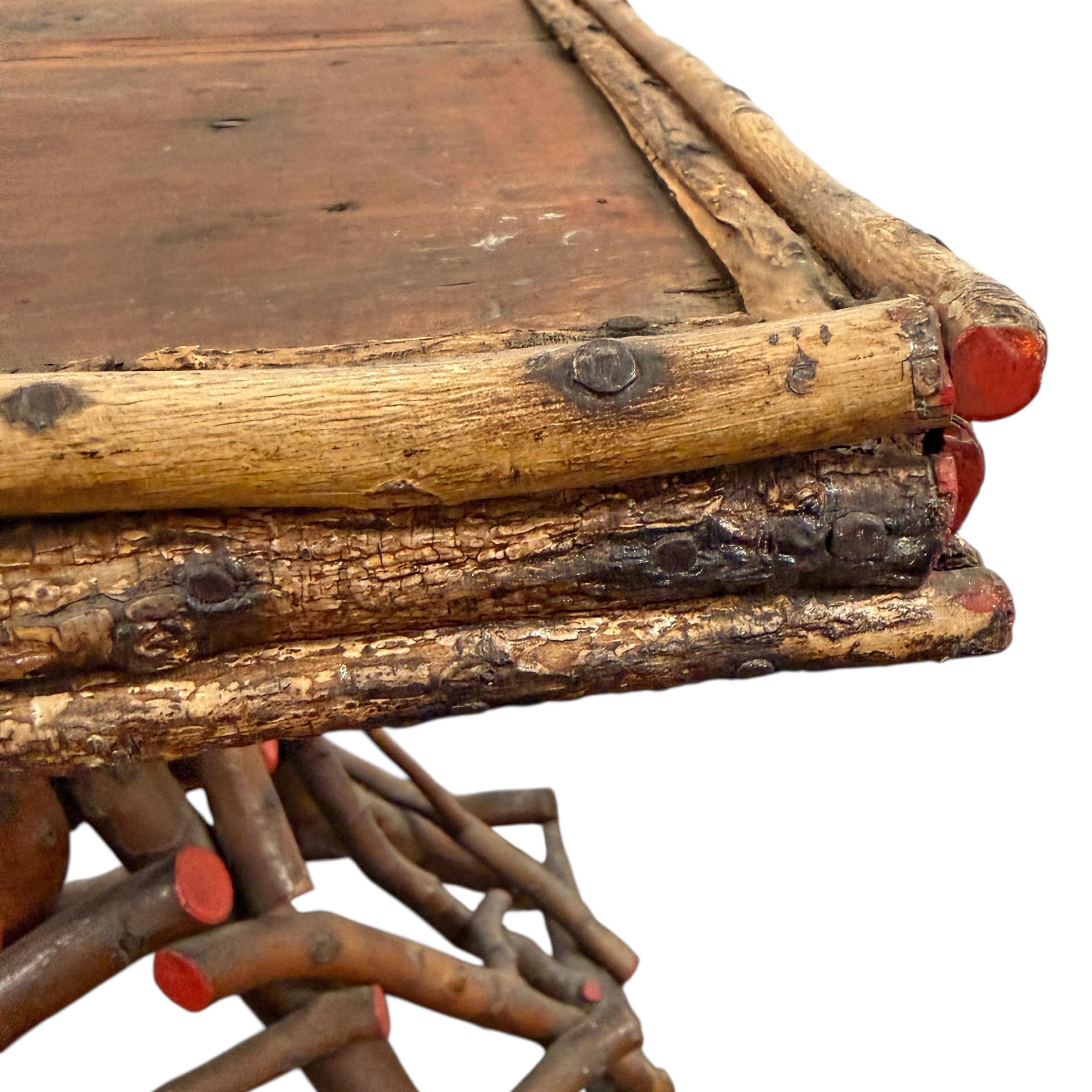 19th Century Adirondack Twig Table For Sale 9
