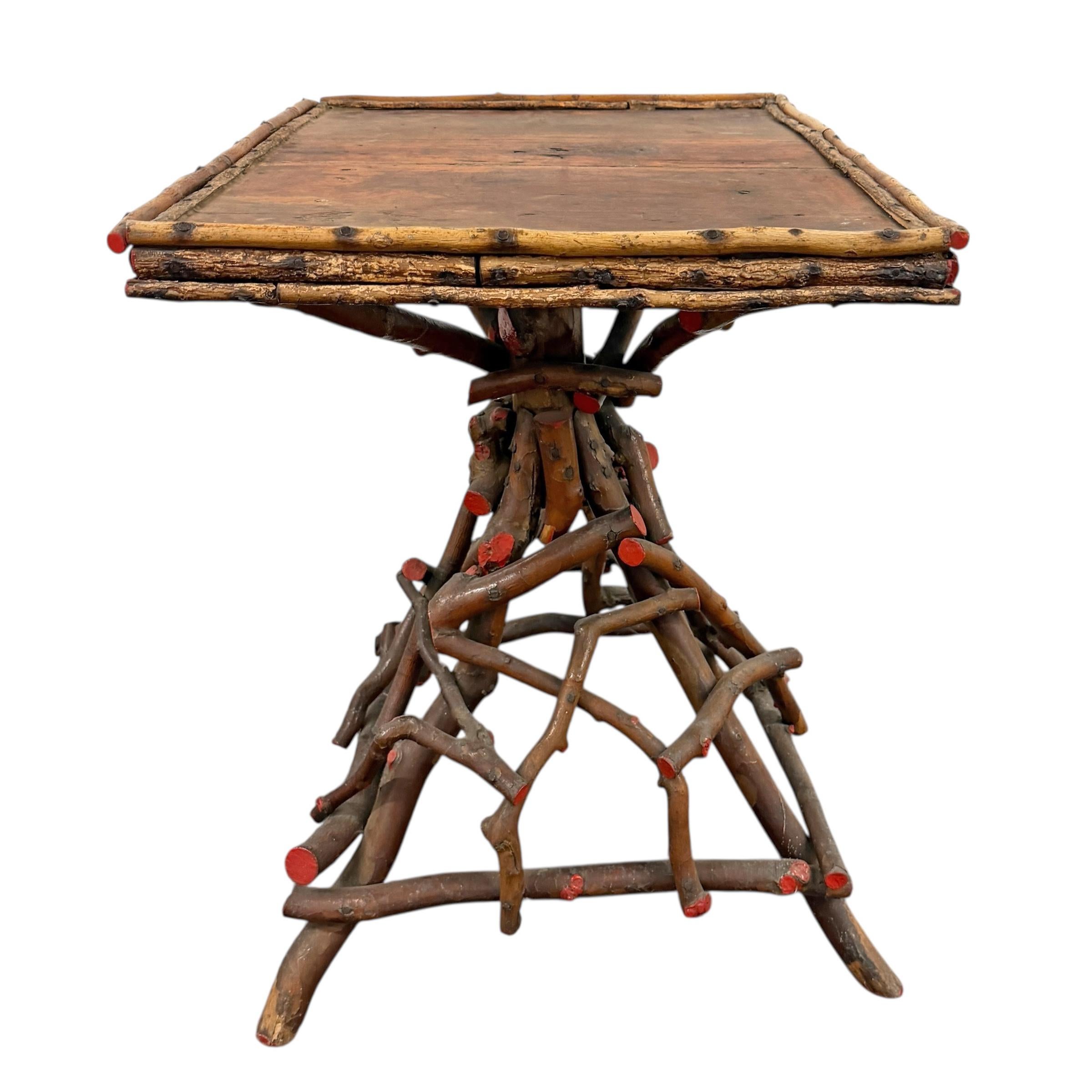 19th Century Adirondack Twig Table In Good Condition For Sale In Chicago, IL