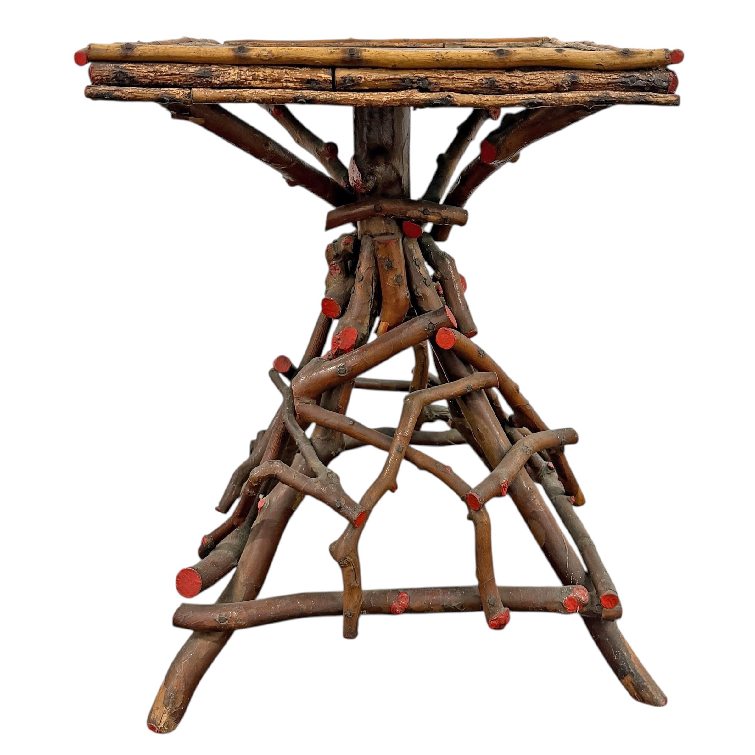 19th Century Adirondack Twig Table For Sale 1