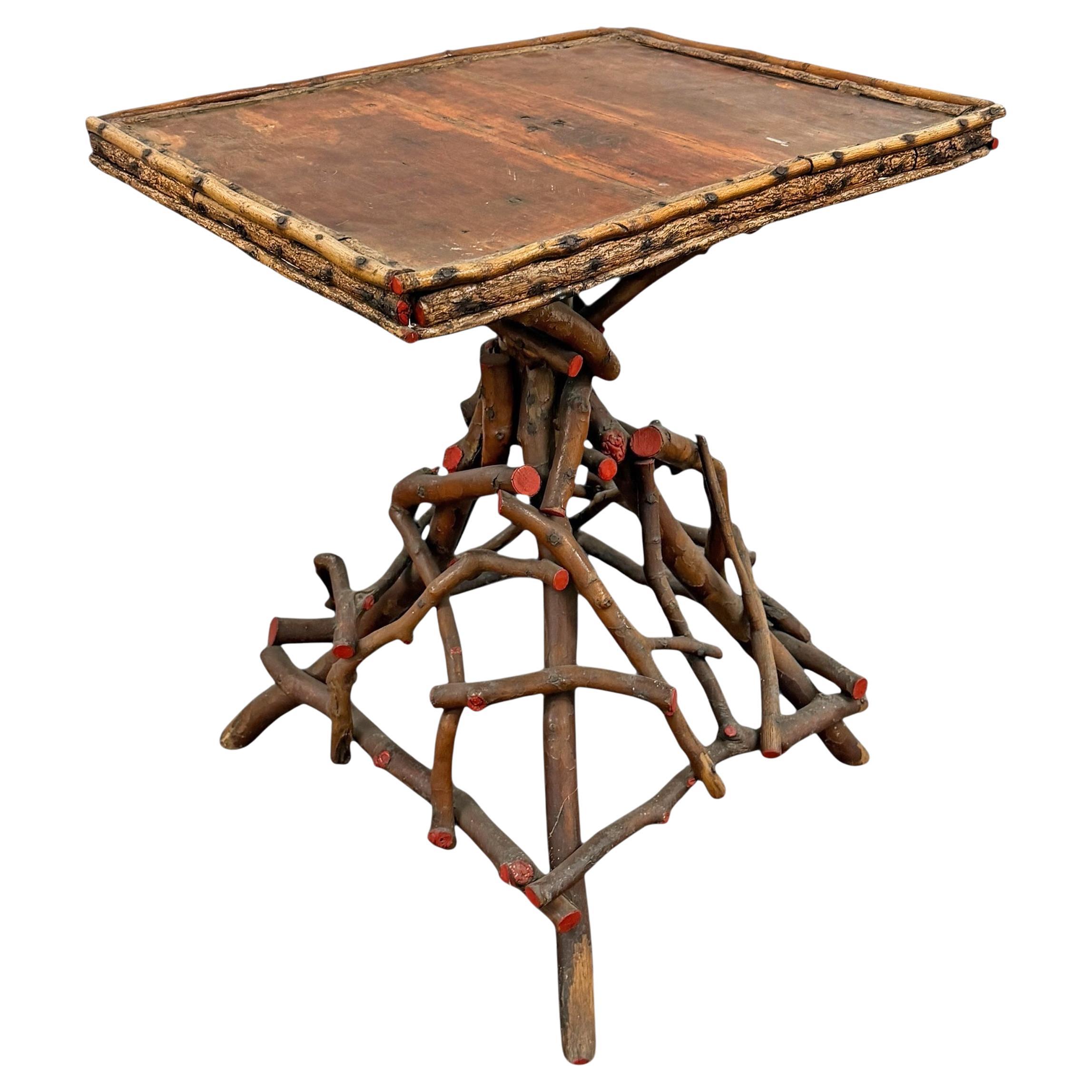19th Century Adirondack Twig Table For Sale