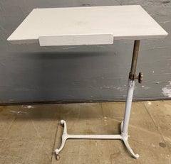 19th Century Adjustable Drafting Table on Cast Iron Base