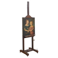 19th Century Adjustable Oak Artist’s Studio Easel