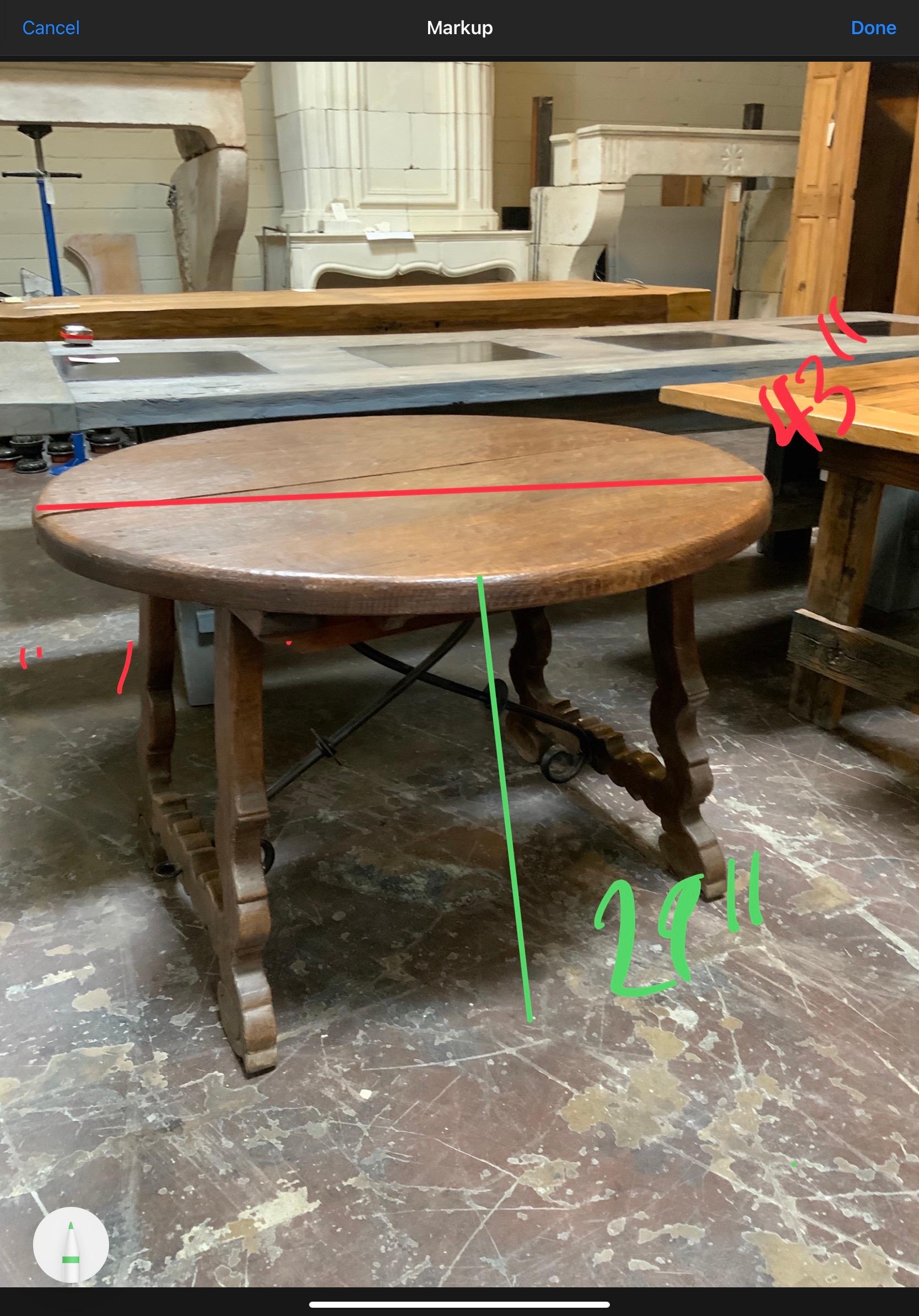 19th Century Adjustable Oak Breakfast Table For Sale 1