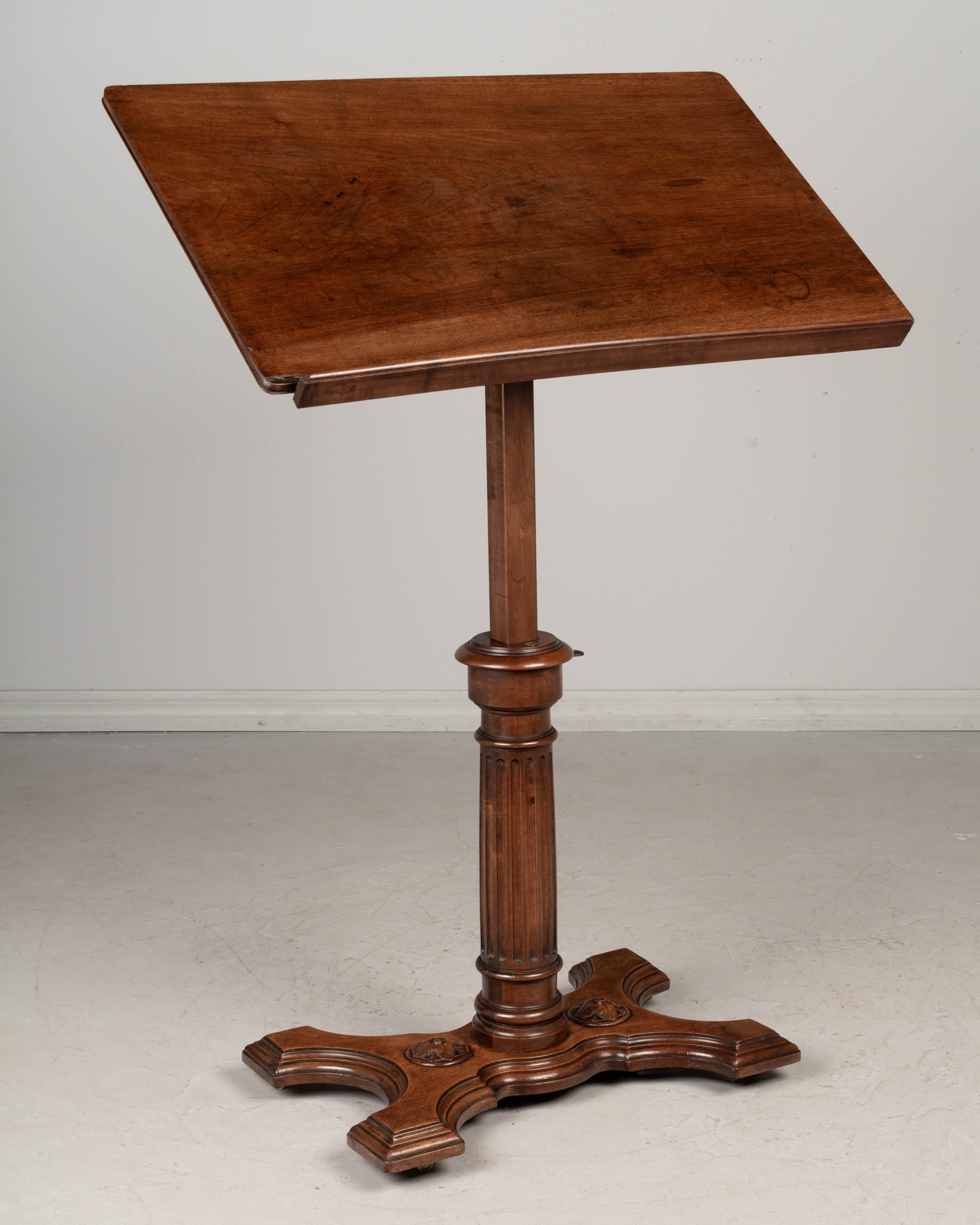 Louis Philippe 19th Century Adjustable Writing Table, or Easel