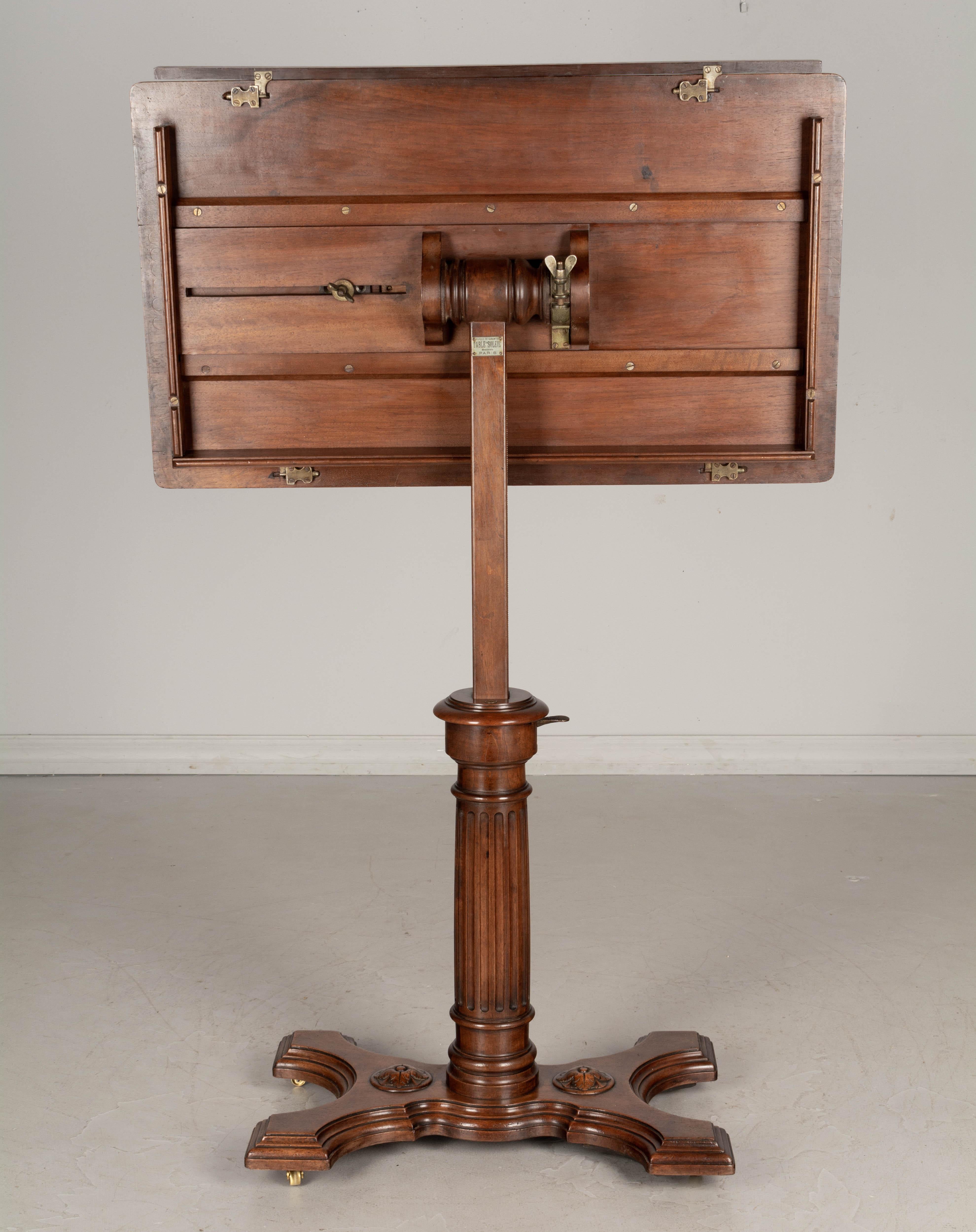 Cast 19th Century Adjustable Writing Table, or Easel