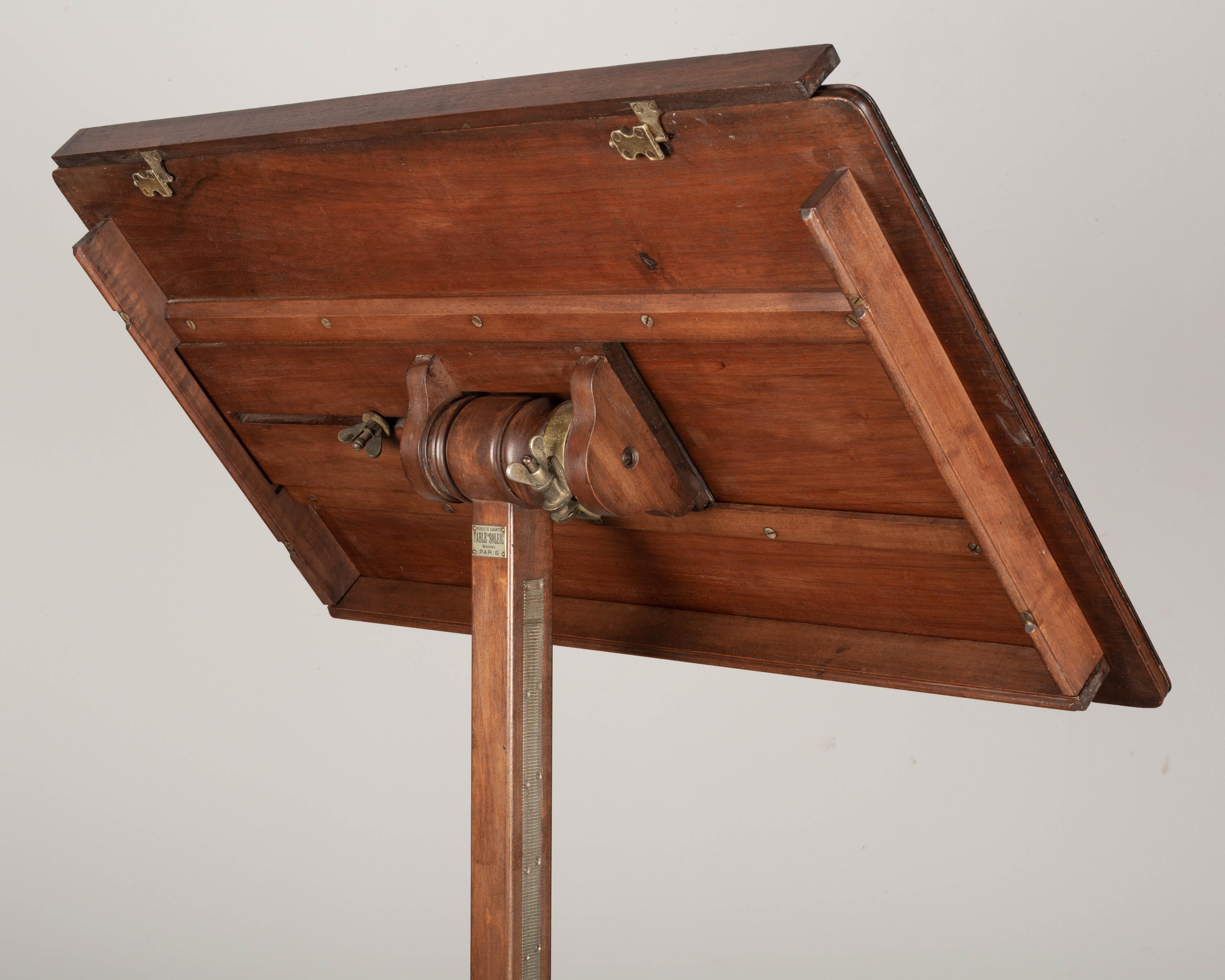Brass 19th Century Adjustable Writing Table, or Easel For Sale