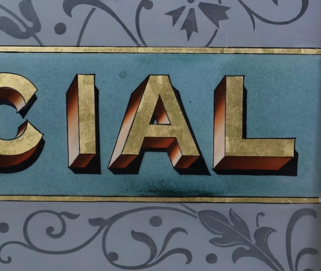 19th Century Advertising Glass Windows From A London Tavern In Good Condition In Lymington, GB