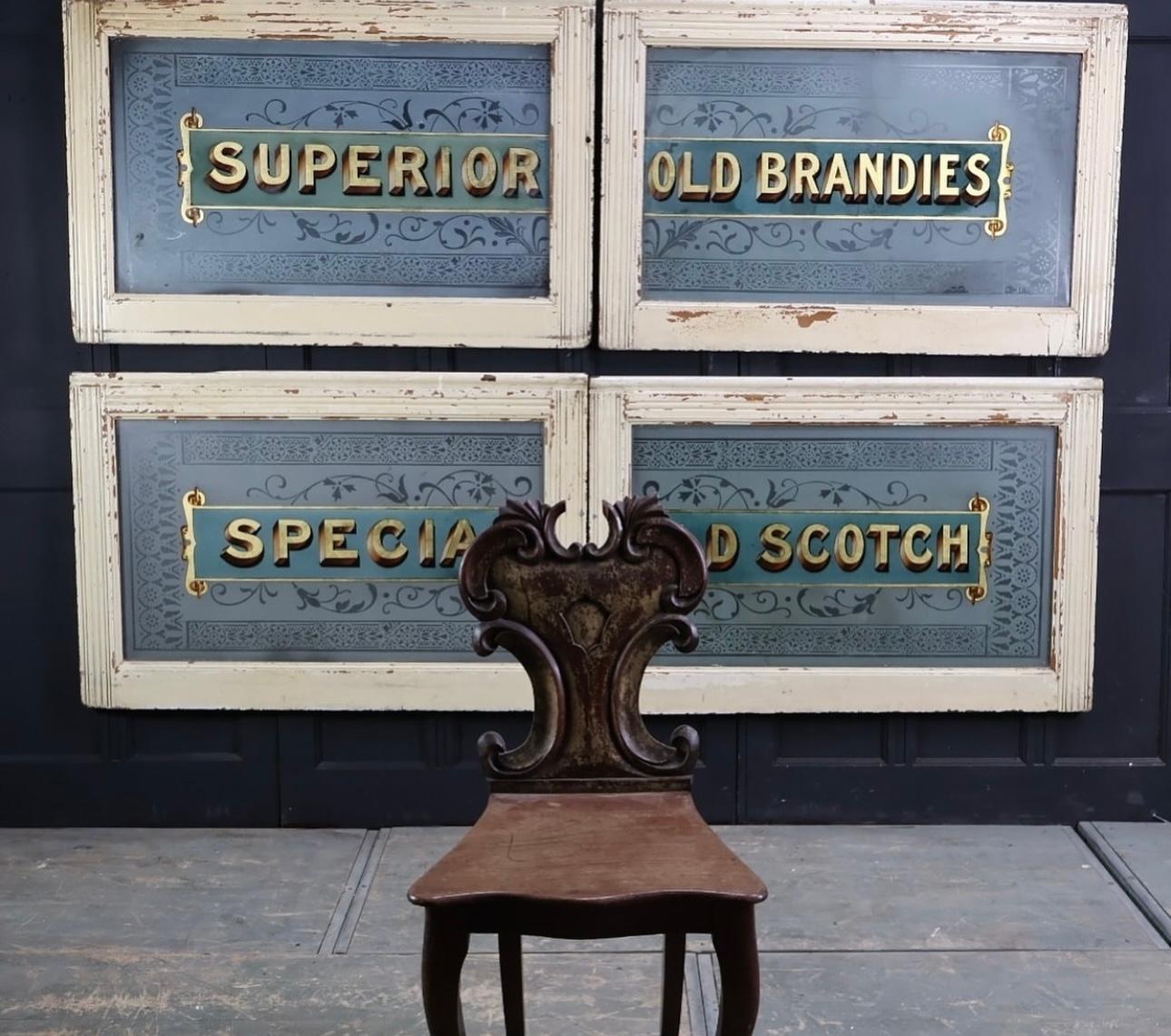 19th Century Advertising Glass Windows From A London Tavern 1