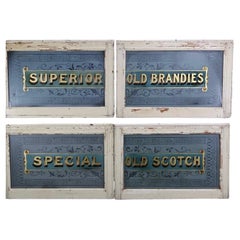 19th Century Advertising Glass Windows From A London Tavern